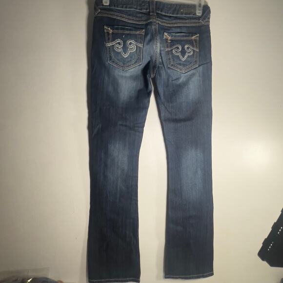Y2K ReRock Express Barely Boot Jeans 4R Dark Wash 30 x 32 Dark Wash Stretch - Picture 2 of 16